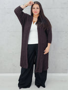 Długi kardigan plus size – modny, ciepły i wygodny sweter dla każdej kobiety Stylowa XL