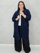 Długi kardigan plus size – modny, ciepły i wygodny sweter dla każdej kobiety Stylowa XL