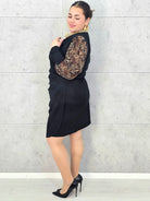 Elegancka Sukienka z Drapieżnym Akcentem Stylowa XL
