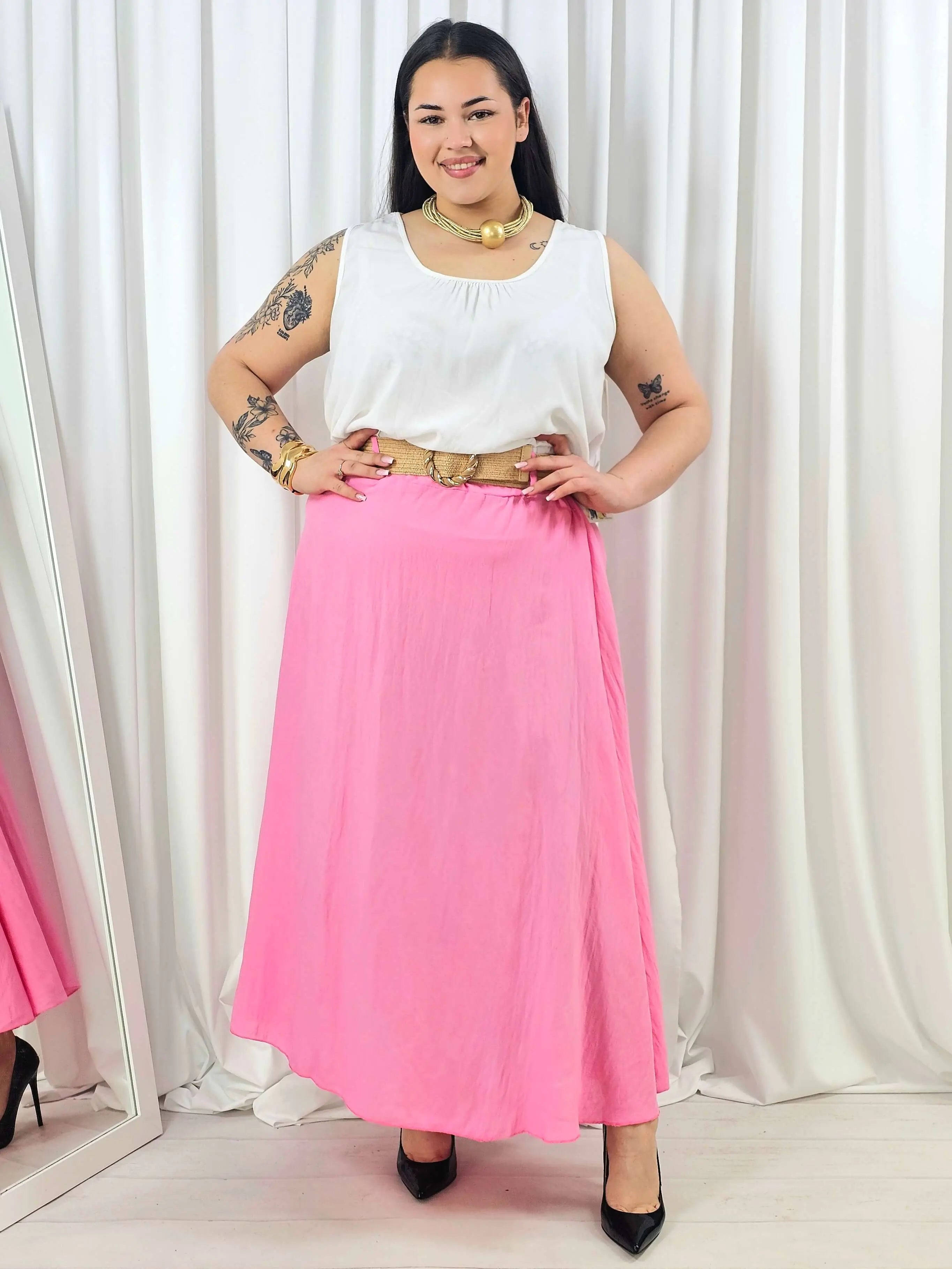 Elegancka i wygodna spódnica midi- kilka kolorów Stylowa XL