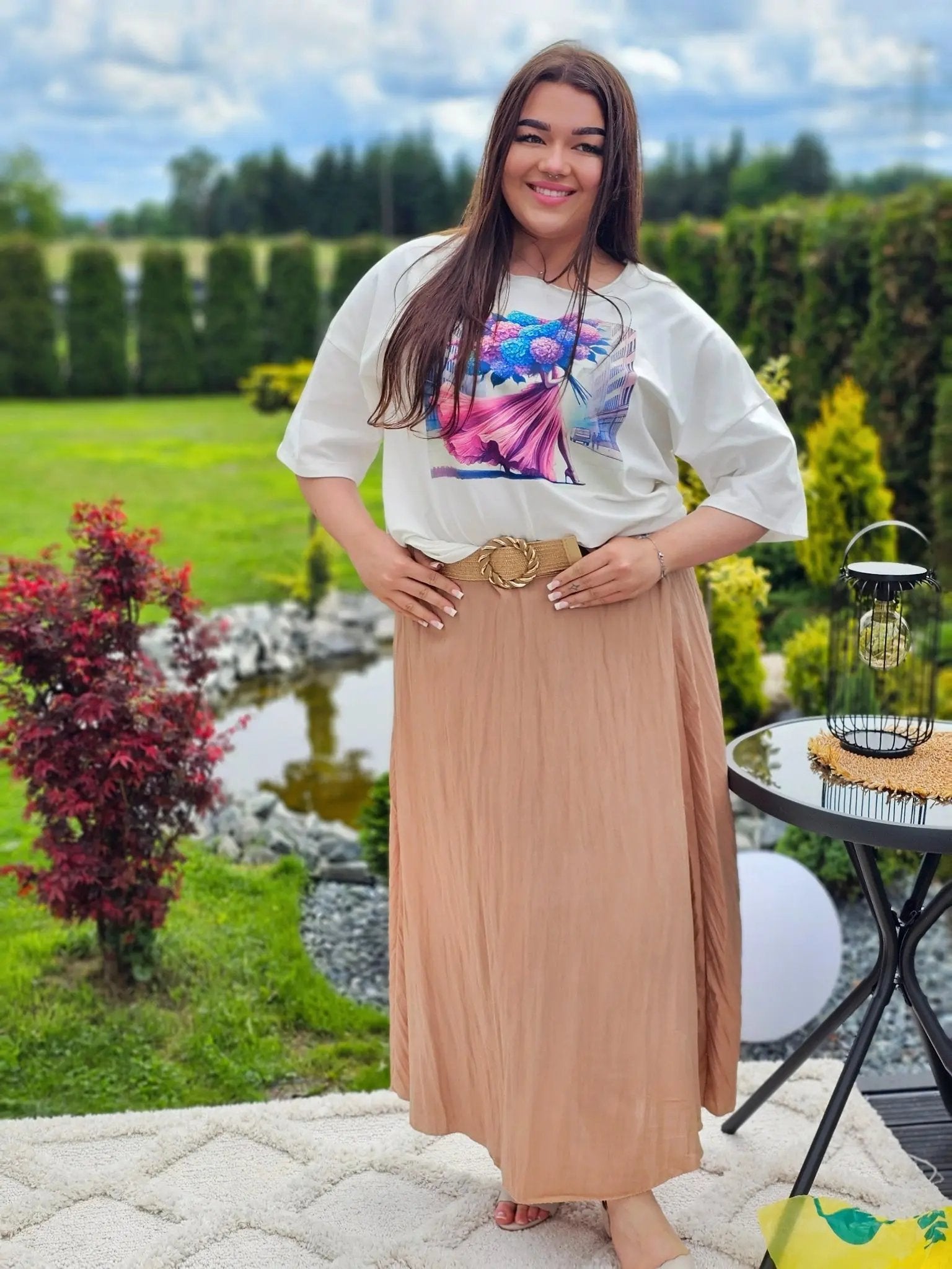 Elegancka i wygodna spódnica midi- kilka kolorów Stylowa XL