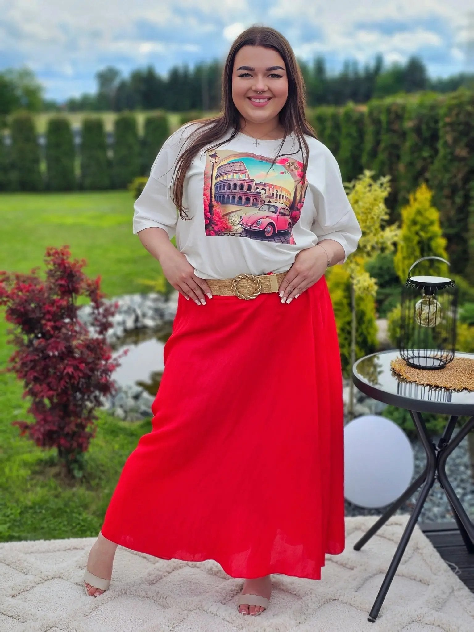 Elegancka i wygodna spódnica midi- kilka kolorów Stylowa XL