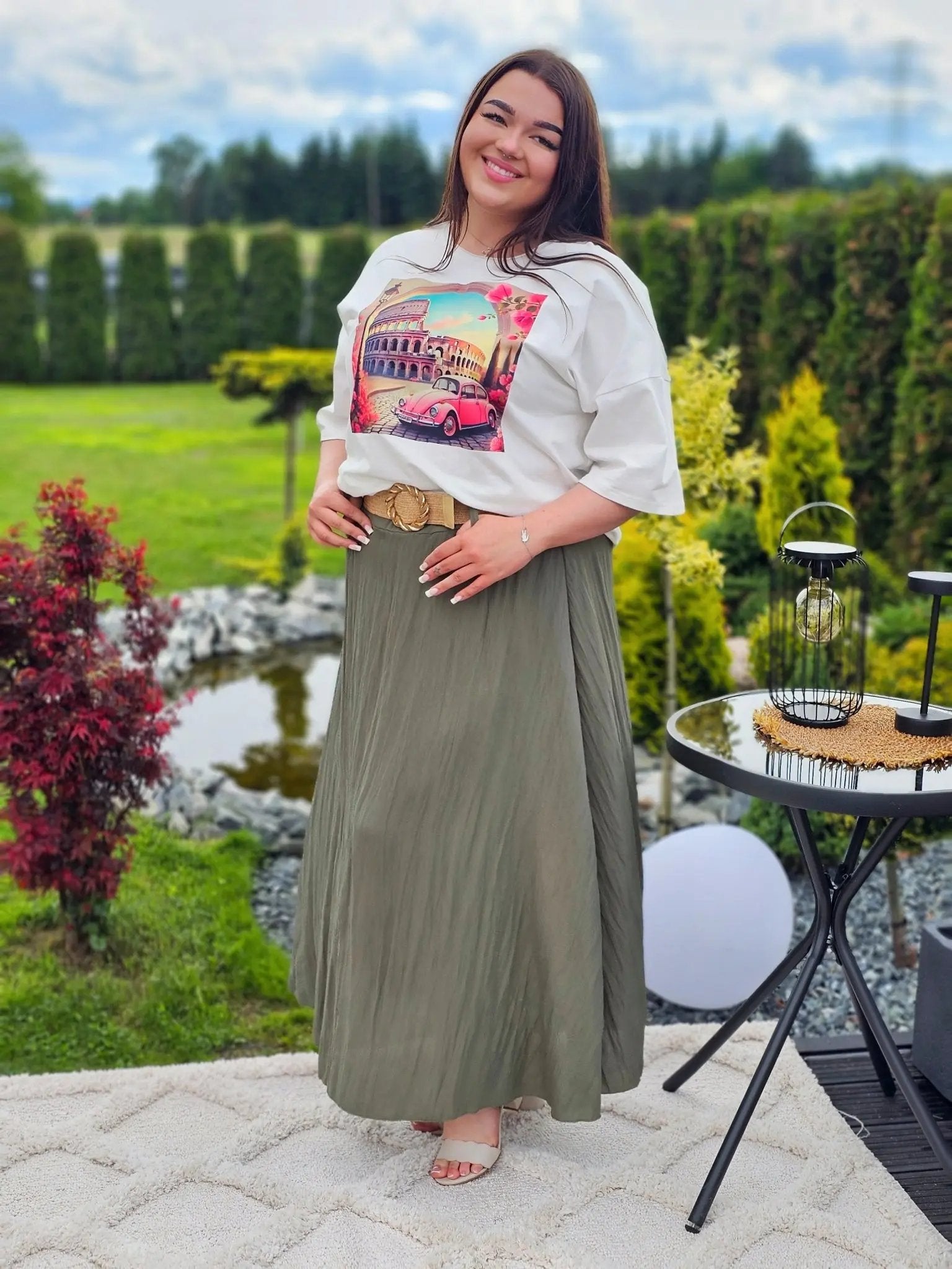 Elegancka i wygodna spódnica midi- kilka kolorów Stylowa XL