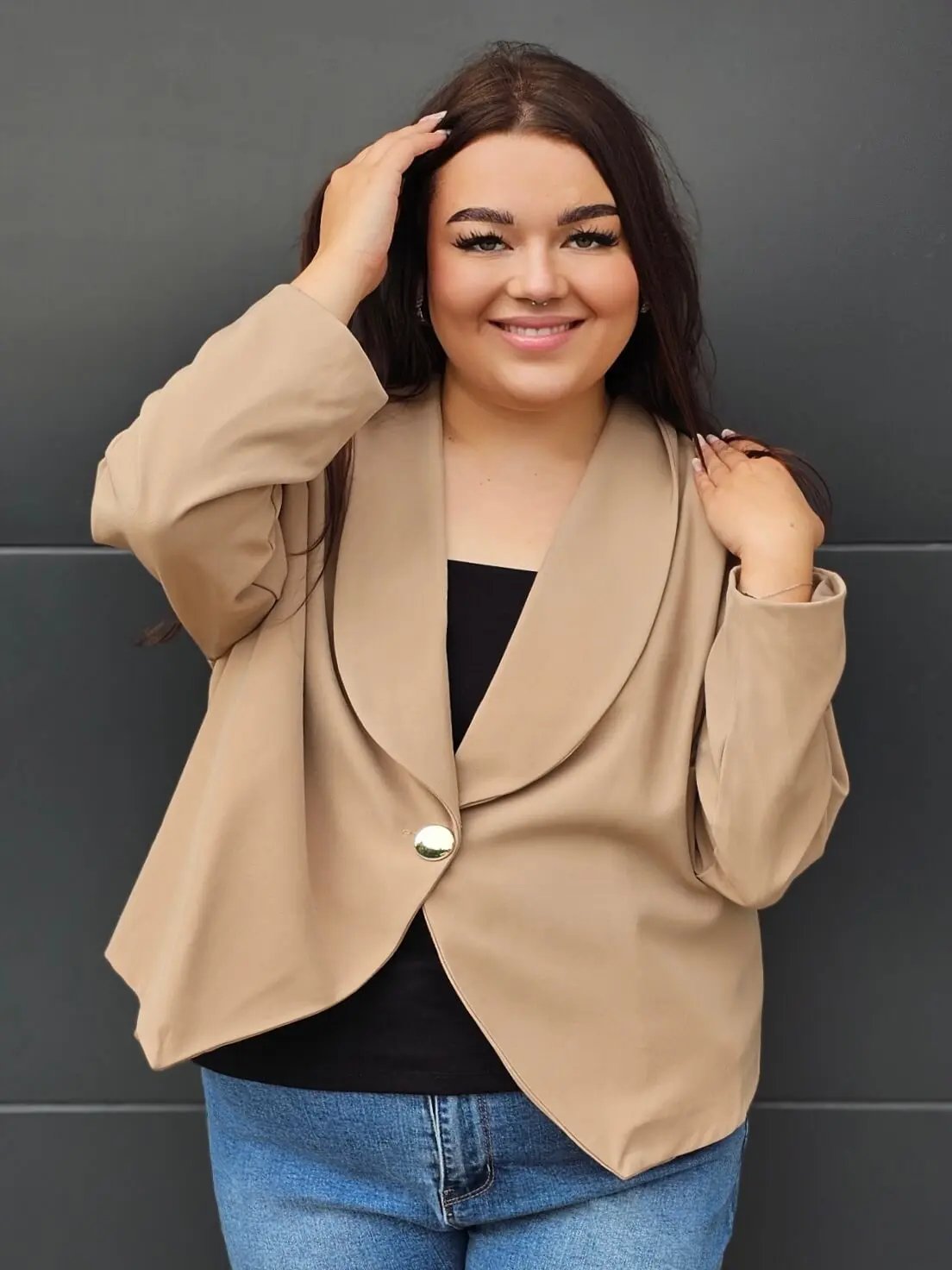 Elegancka marynarka plus size Stylowa XL