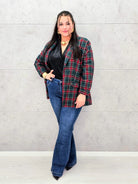 Elegancka marynarka plus size w kratę  – stylowa propozycja Stylowa XL Stylowa XL