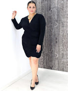 Elegancka sukienka wieczorowa z drapowaniem Stylowa XL