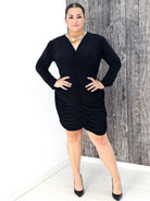 Elegancka sukienka wieczorowa z drapowaniem Stylowa XL