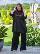 Elegancki prążkowy  komplet Stylowa XL