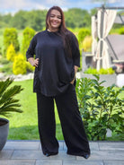 Elegancki prążkowy  komplet Stylowa XL