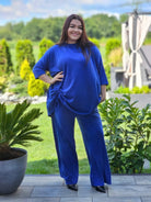 Elegancki prążkowy  komplet Stylowa XL