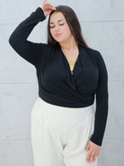 Eleganckie Body z Dekoltem w Serek Stylowa XL