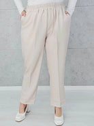 Eleganckie spodnie z gumką w pasie Stylowa XL