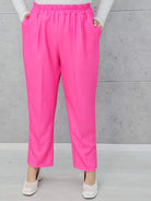 Eleganckie spodnie z gumką w pasie Stylowa XL