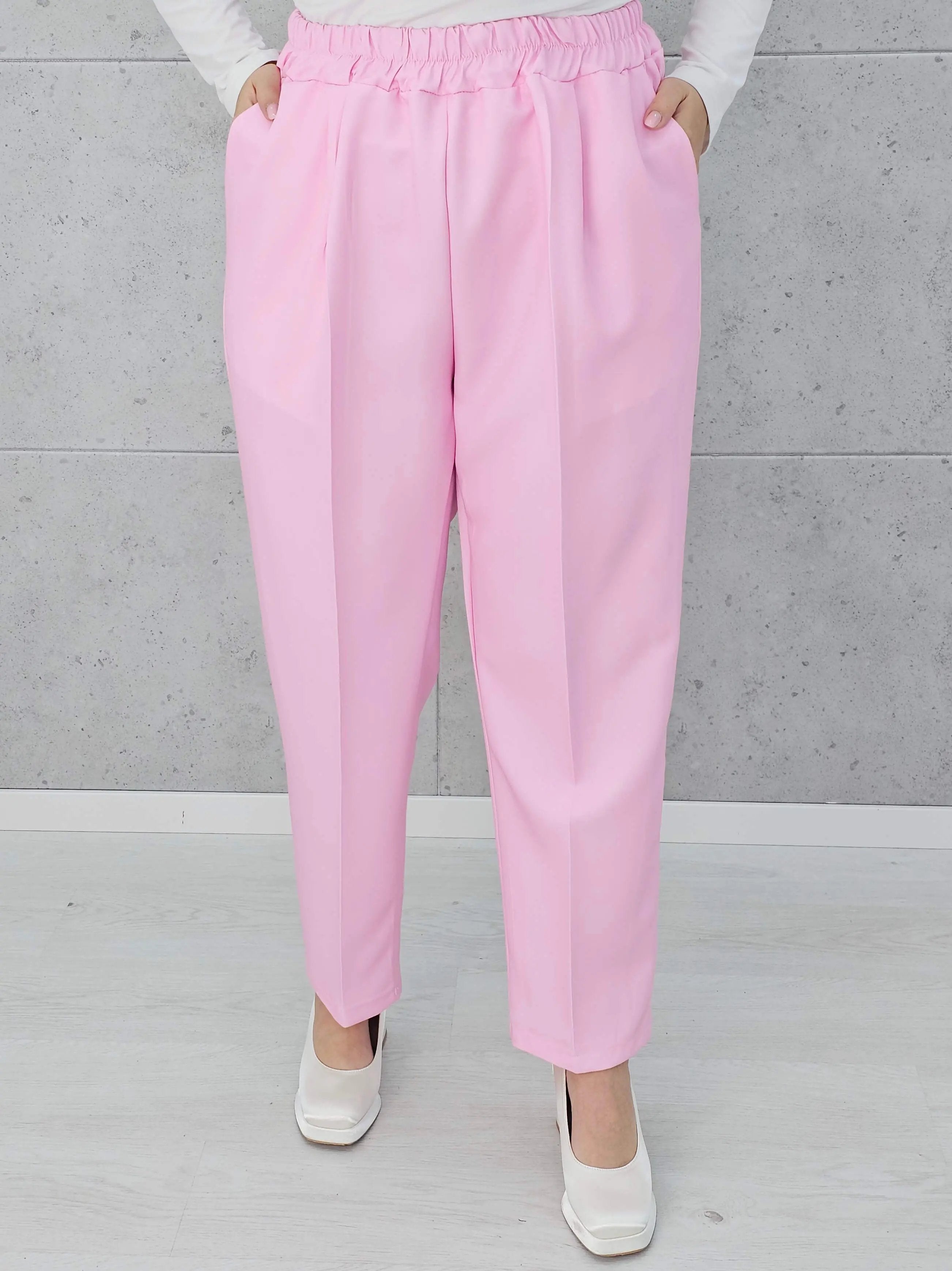 Eleganckie spodnie z gumką w pasie Stylowa XL