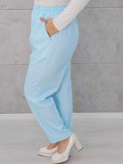 Eleganckie spodnie z gumką w pasie Stylowa XL