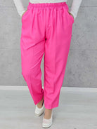 Eleganckie spodnie z gumką w pasie Stylowa XL