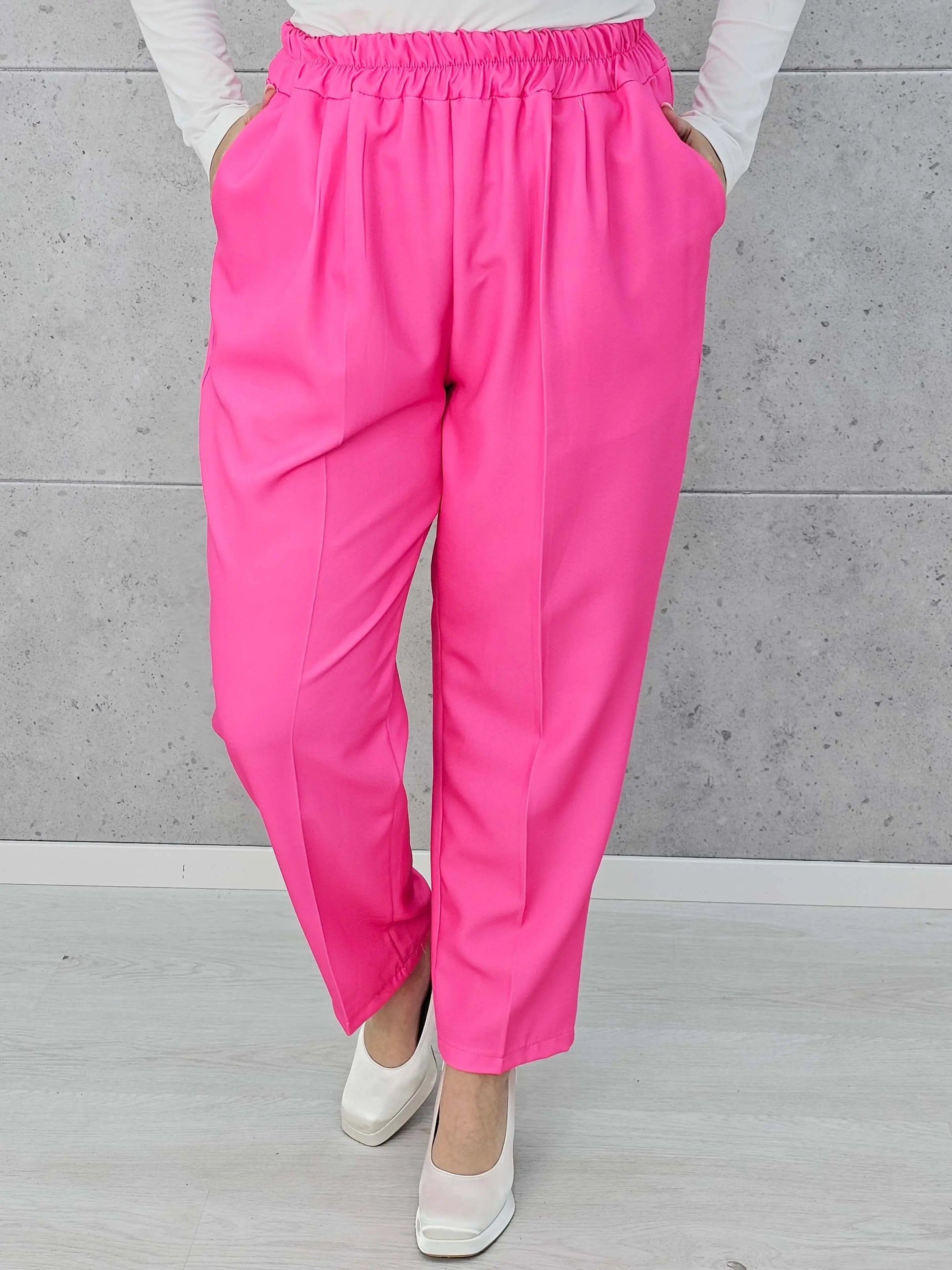 Eleganckie spodnie z gumką w pasie Stylowa XL