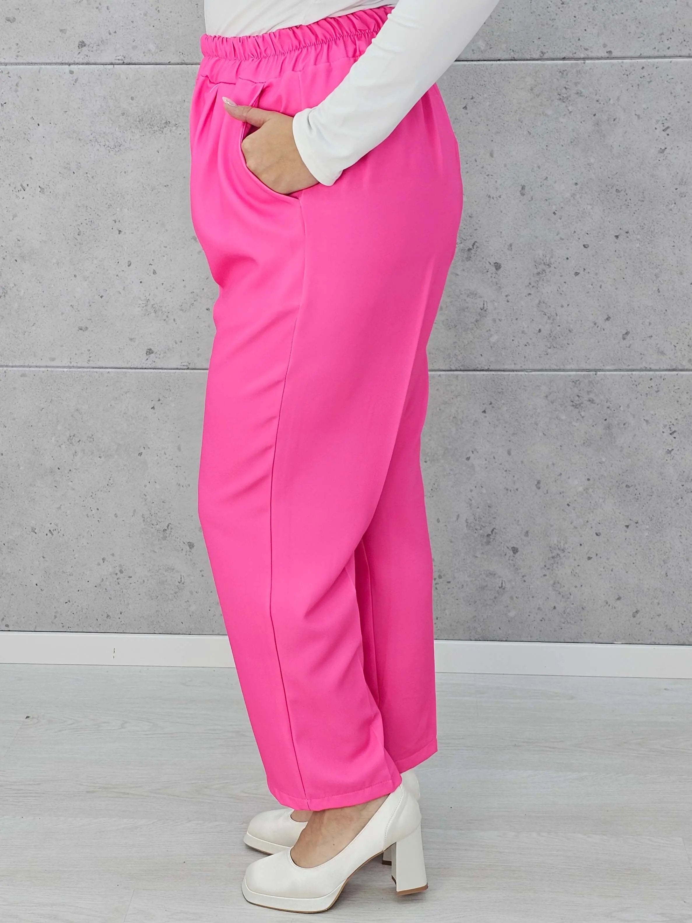 Eleganckie spodnie z gumką w pasie Stylowa XL