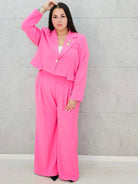 Garnitur „Elegance Bloom” z krótką marynarką Stylowa XL