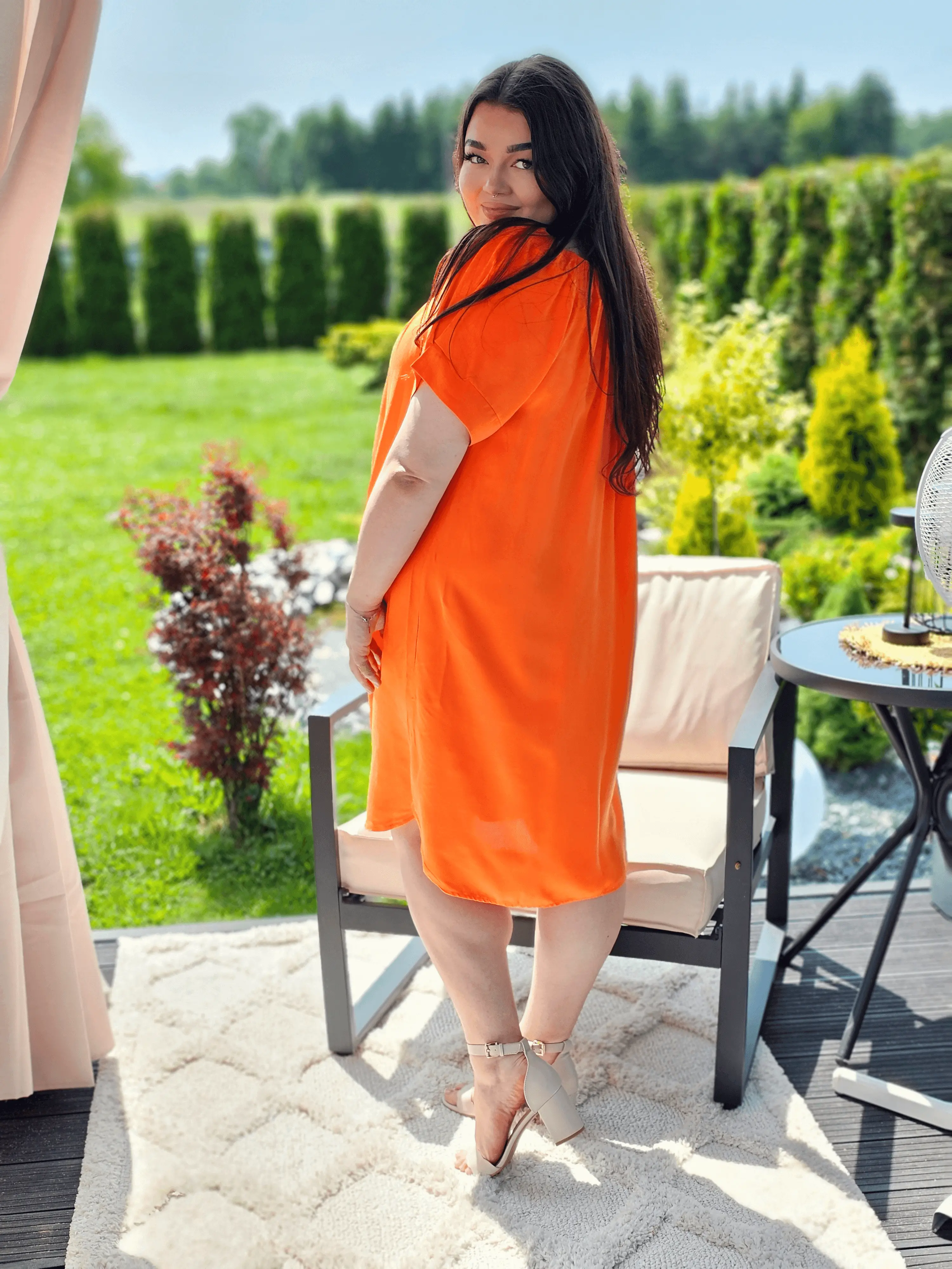 Gładka sukienka hiszpanka w kilku kolorach Stylowa XL