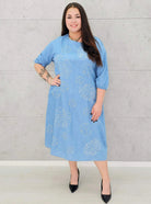 Jeansowa sukienka oversize z haftem moda dla kobiet plus size Stylowa XL