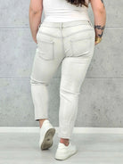 Jeansy plus size w szarym denimie – modne spodnie XXL dla kobiet Stylowa XL