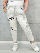 Jeansy plus size w szarym denimie – modne spodnie XXL dla kobiet Stylowa XL