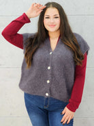 Kamizelka StylowaXL plus size z miękkiego moheru – ciepła i puszysta kamizelka plus size Stylowa XL