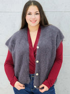 Kamizelka StylowaXL plus size z miękkiego moheru – ciepła i puszysta kamizelka plus size Stylowa XL