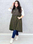 Kamizelka plus size długa z pikowaną górą – kolor i styl na chłodniejsze dni Stylowa XL