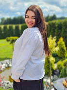 Klasyczna koszula z ozdobnym kołnierzykiem - dwa kolory Stylowa XL