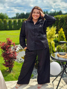 Klasyczna koszula z ozdobnym kołnierzykiem - dwa kolory Stylowa XL