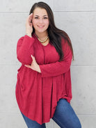 Klasyczny sweterek plus size z długim rękawem Stylowa XL