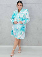 Kobiecy komplet w pastelowe kwiaty Stylowa XL