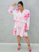 Kobiecy komplet w pastelowe kwiaty Stylowa XL