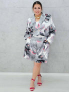 Kobiecy komplet w pastelowe kwiaty Stylowa XL