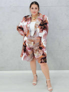 Kobiecy komplet w pastelowe kwiaty Stylowa XL