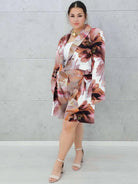 Kobiecy komplet w pastelowe kwiaty Stylowa XL