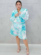 Kobiecy komplet w pastelowe kwiaty Stylowa XL