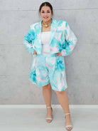 Kobiecy komplet w pastelowe kwiaty Stylowa XL