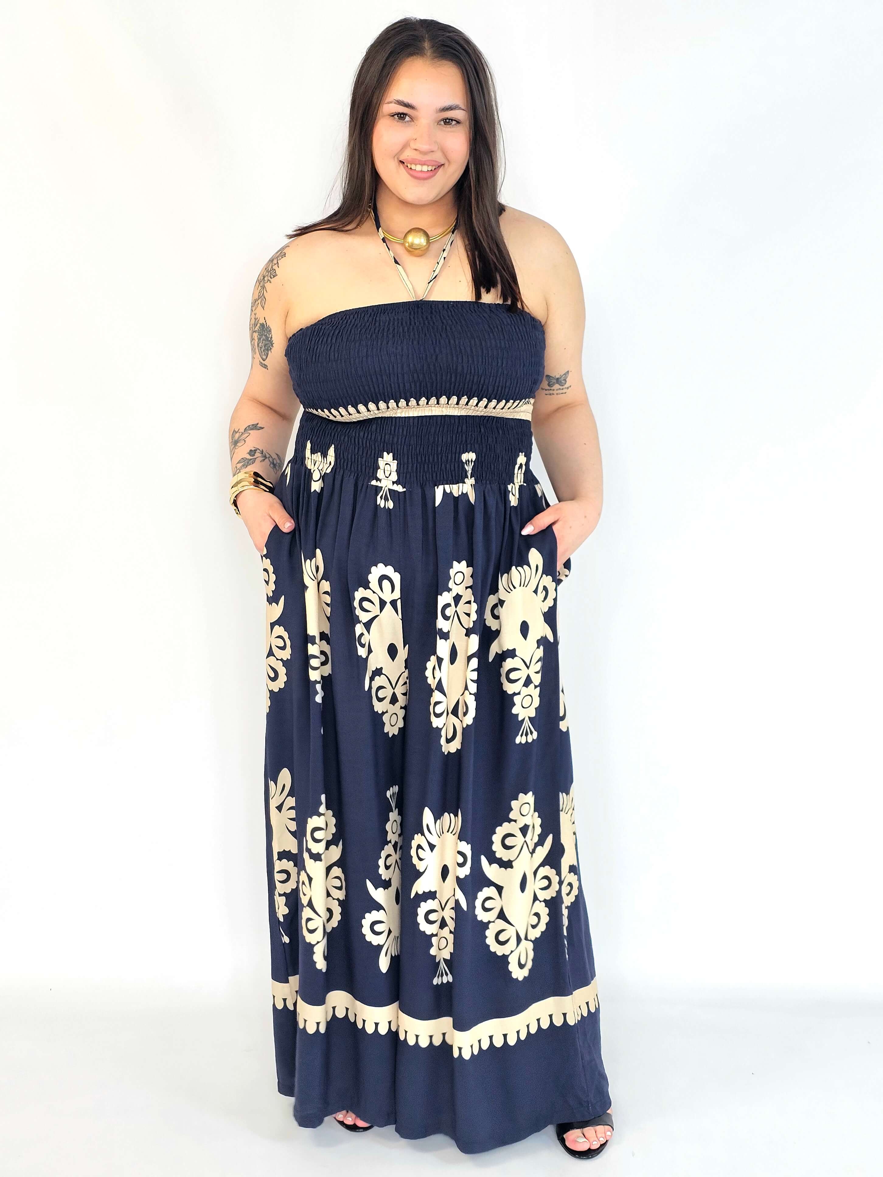 Kombinezon plus size bez ramiączek w eleganckim  kolorze Stylowa XL