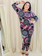 Kombinezon plus size we wzór dekoracyjny – stylowy i wygodny Stylowa XL