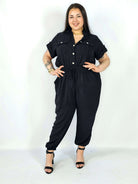 Kombinezon plus size z wiązaniem i kieszeniami – wygoda i styl XXL Stylowa XL