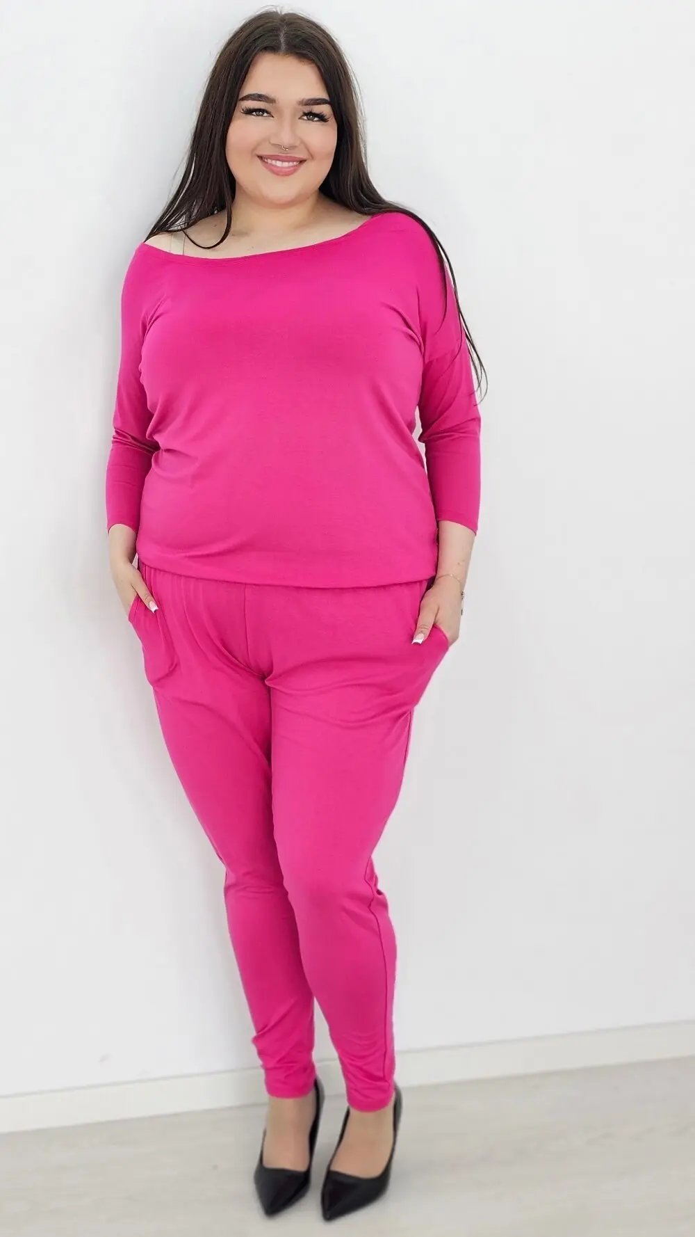 Kombinezon w kolorze fuksji Stylowa XL