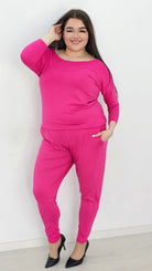 Kombinezon w kolorze fuksji Stylowa XL