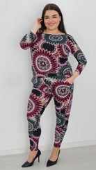 Kombinezon z wzorem po całości Stylowa XL