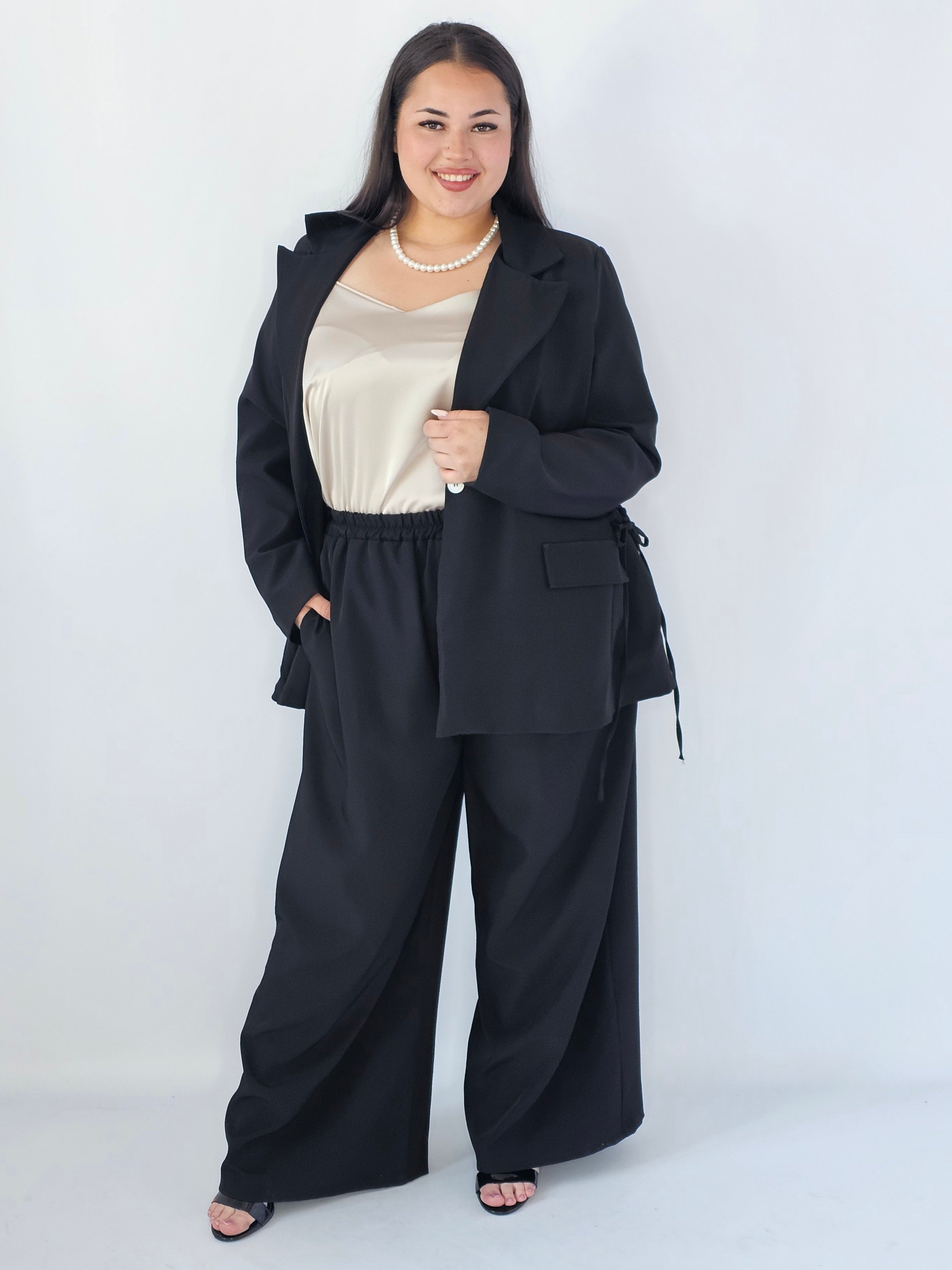Komplet Plus Size Marynarka I Spodnie XXL – Elegancki Zestaw Damski Stylowa XL Stylowa XL