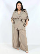 Komplet plus size marynarka i spodnie elegancki oversize wygodny i stylowy Stylowa XL