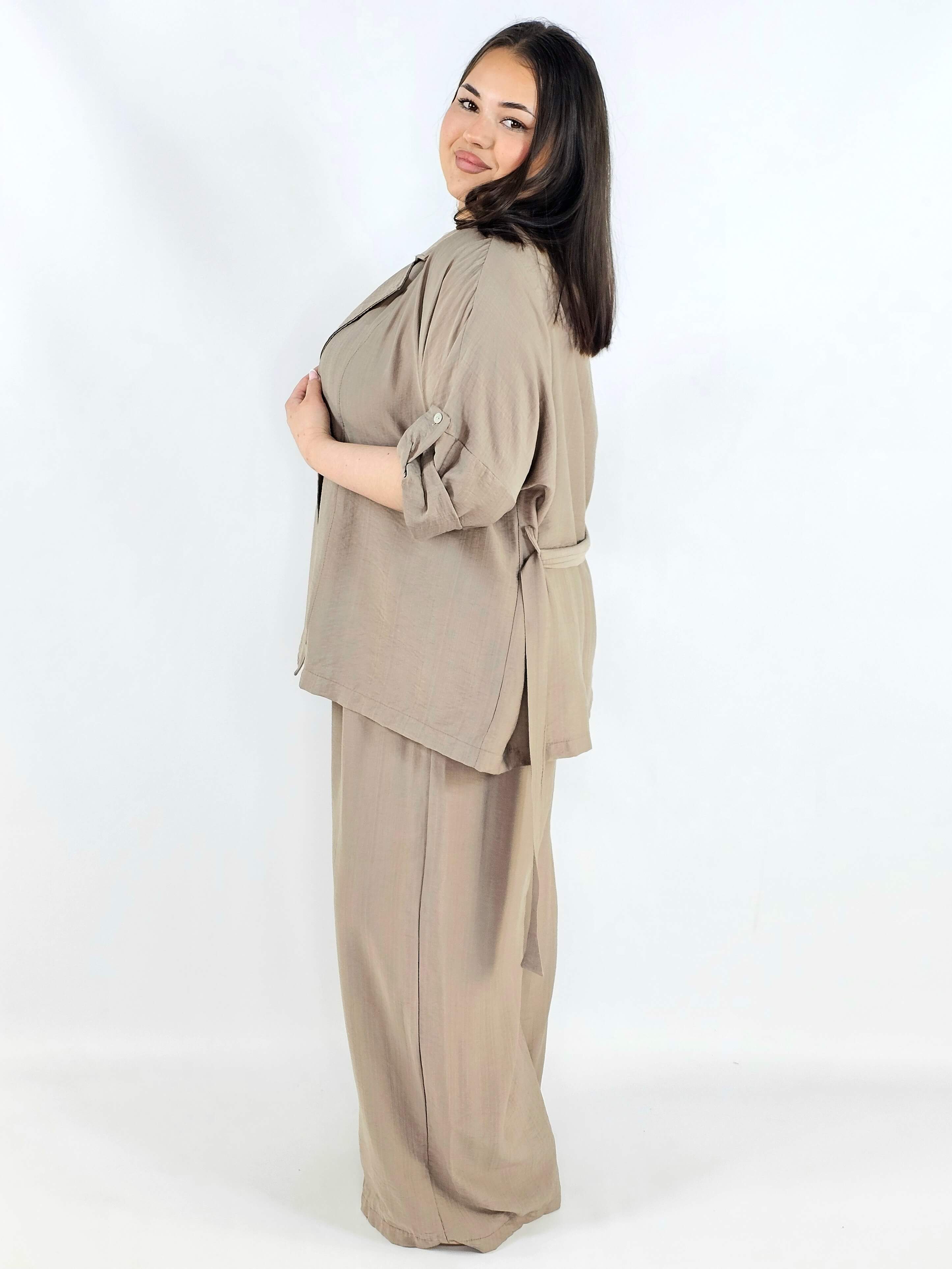 Komplet plus size marynarka i spodnie elegancki oversize wygodny i stylowy Stylowa XL