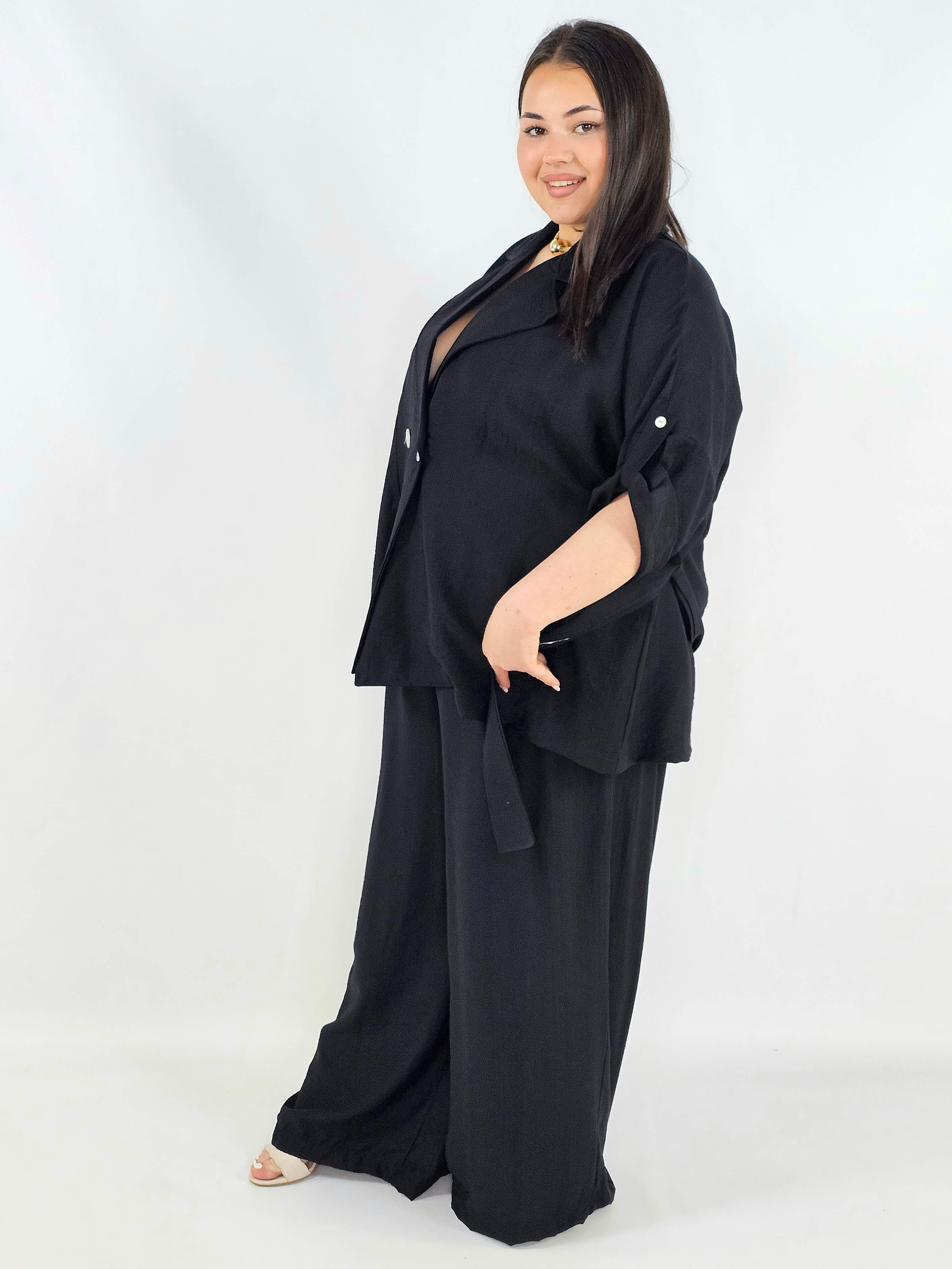 Komplet plus size marynarka i spodnie elegancki oversize wygodny i stylowy Stylowa XL